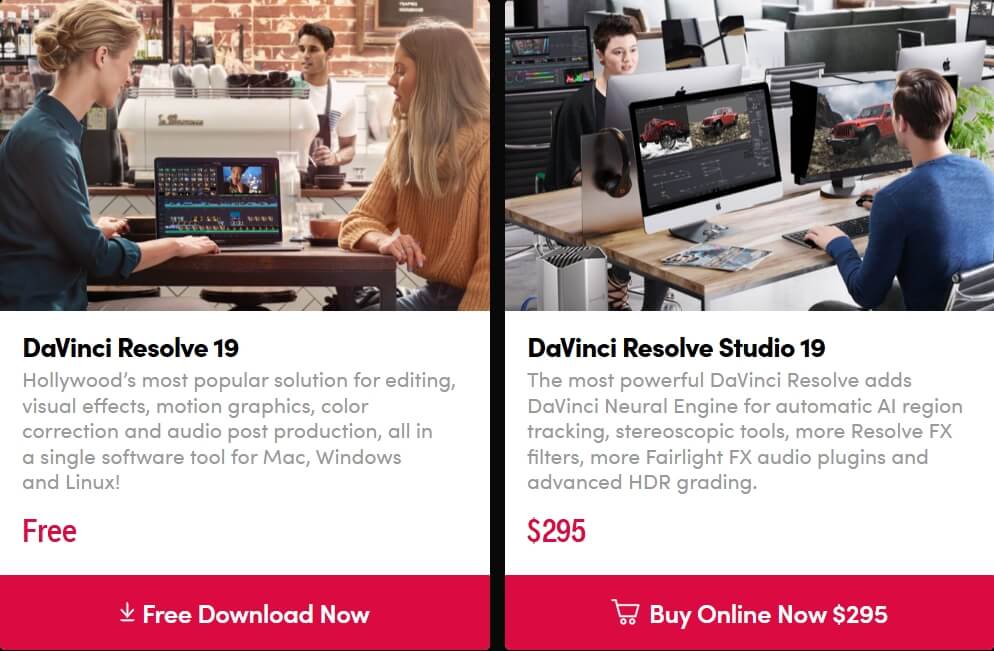 DaVinci Resolve Cost