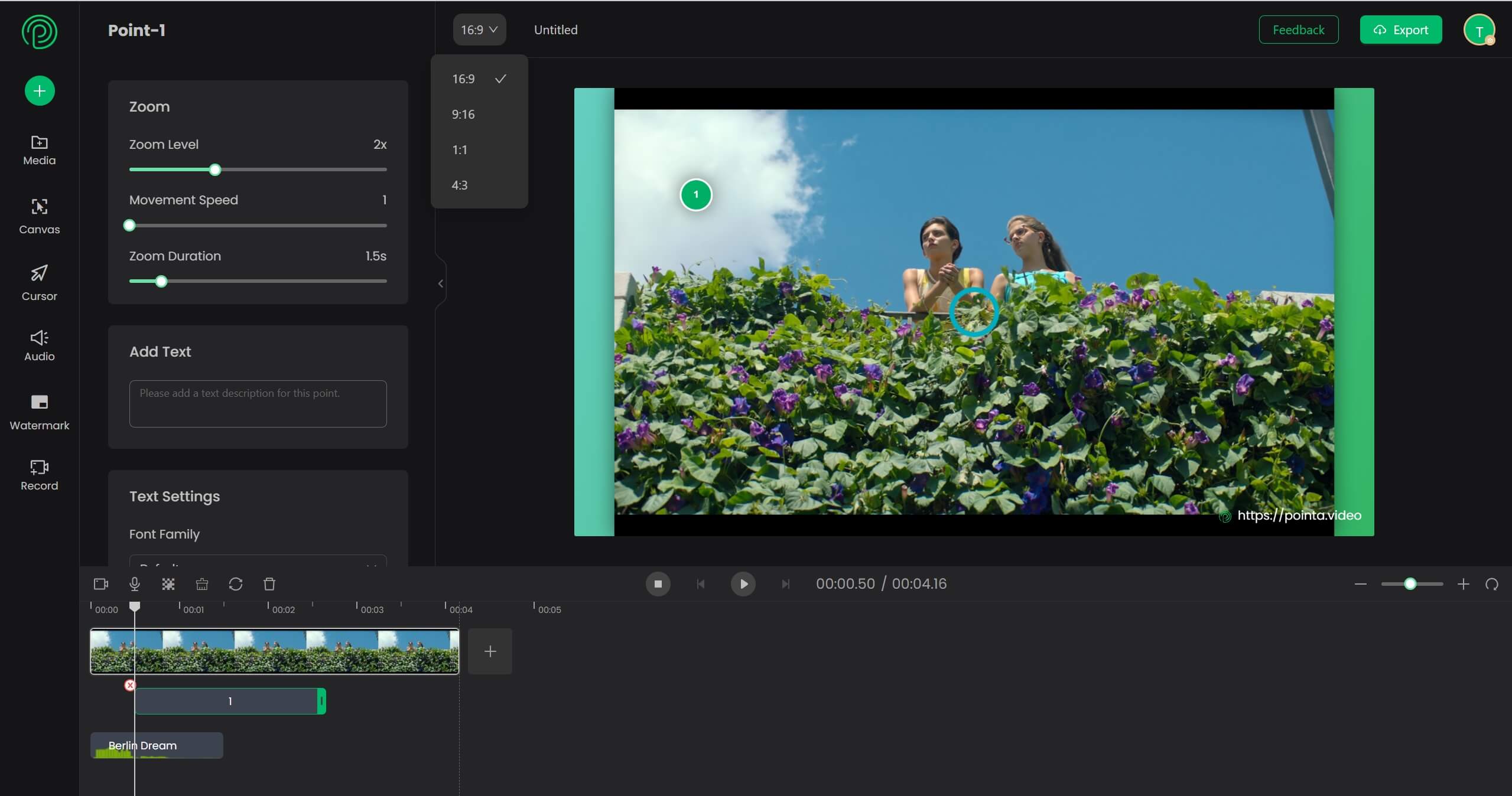 Pointa Video Editing Tool